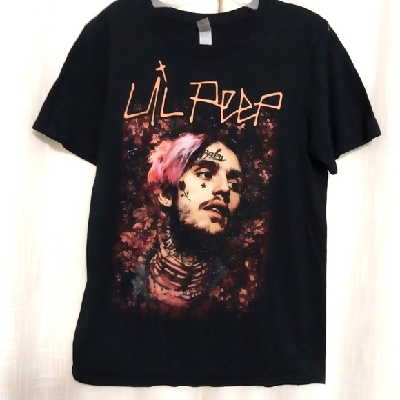 🔵BOGO FREE🔵 Gildan Lil Peep Band Rap Music T-Shirt - Picture 2 of 5